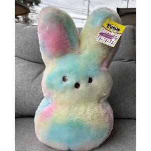 PEEPS 16" Plush Tie‎ Dye Pastel 2022 Marshmallow Easter Bunny Soft Plush
